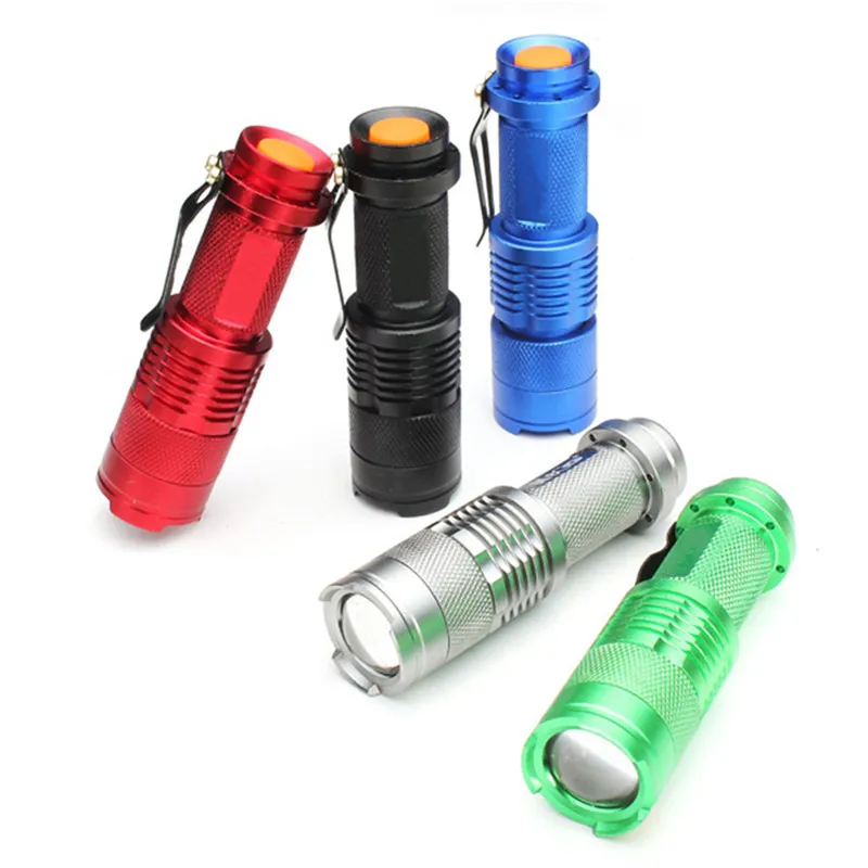 

EDC Q5 500LM pencil Zoomable Bright Mini LED Flashlight 14500/AA Torches for Outdoor Sports Hunting Climbing Camping