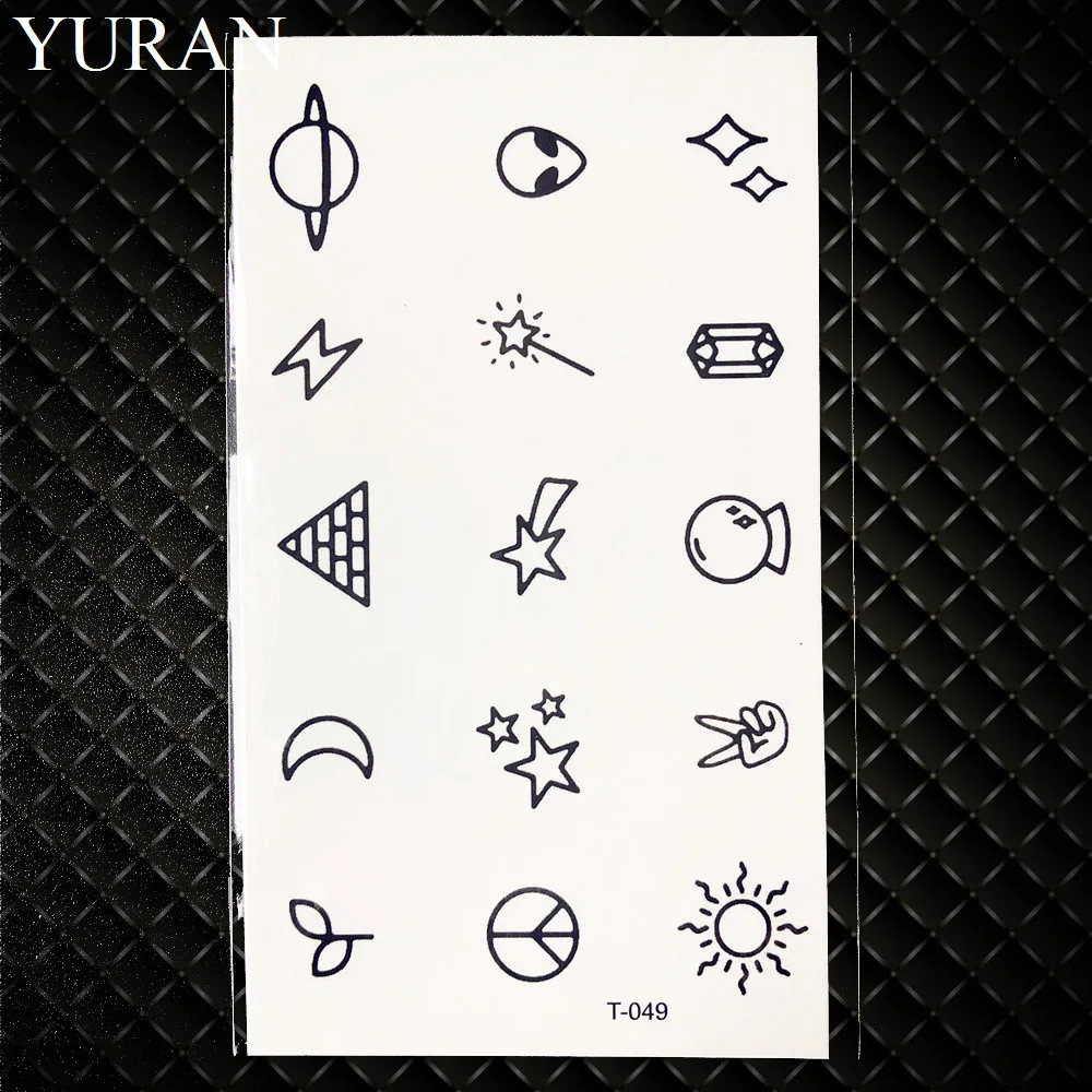 Geometry Cat Elk Wolf Temporary Tattoo Women Body Arm Water Transfer Tattoo Men Makeup Tatto Sticker Bracelet Deer Animal Zoo