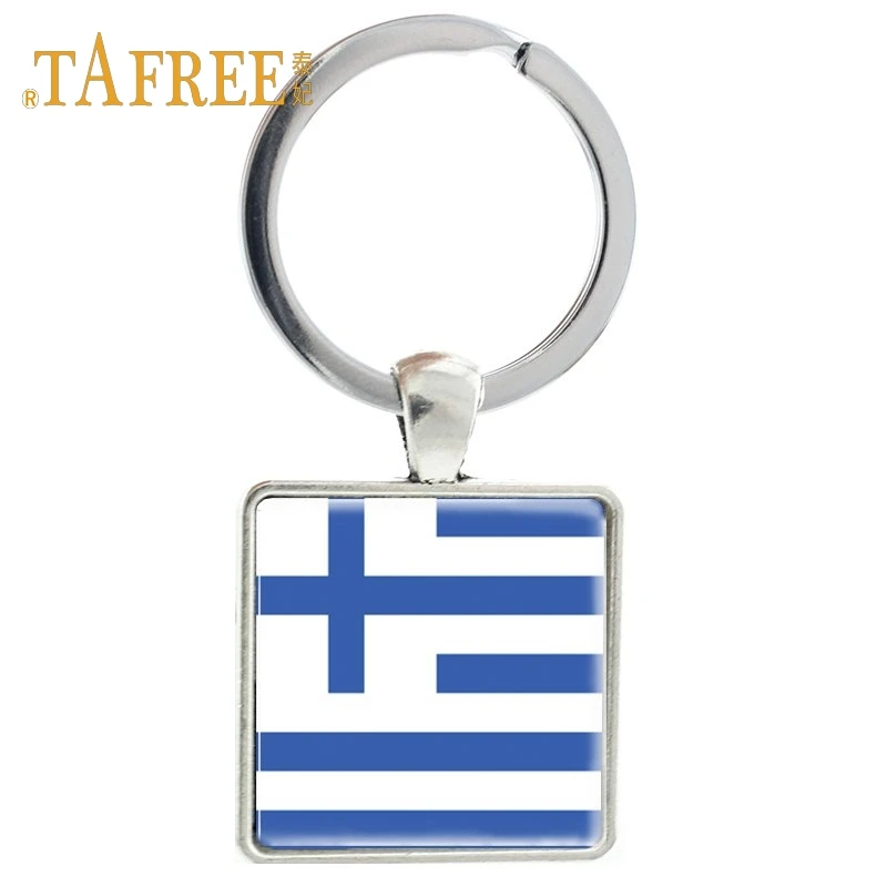 Tafree, модные квадратные Брелки с флагом, греческий Jordan Kuwait, брелок с Исландским брелоком, брелок-сувенир, брелок для ключей, ювелирные изделия FG35 - Цвет: FG35