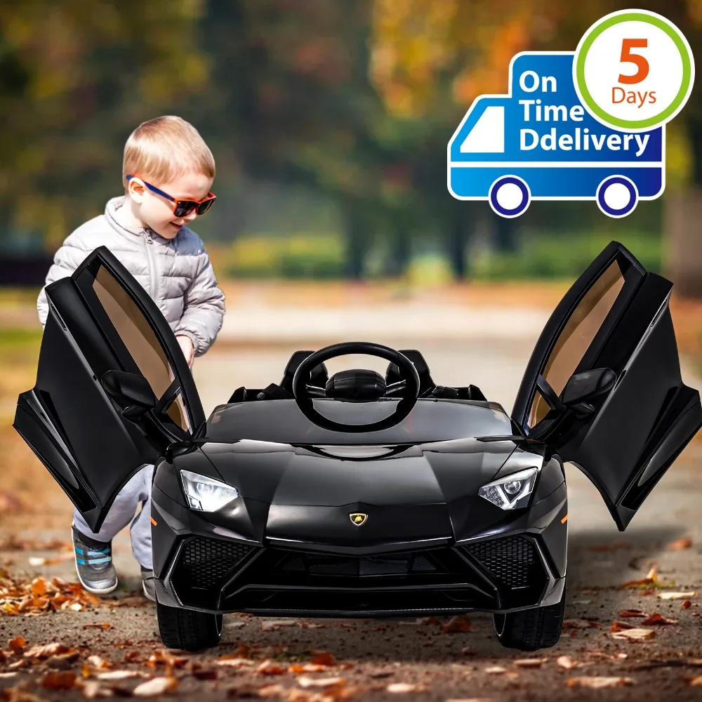 

Uenjoy Aventador 12V Ride On Car Kids Cars Children's Electric Car Motorized Vehicles w/Remote Control, LED Lights..
