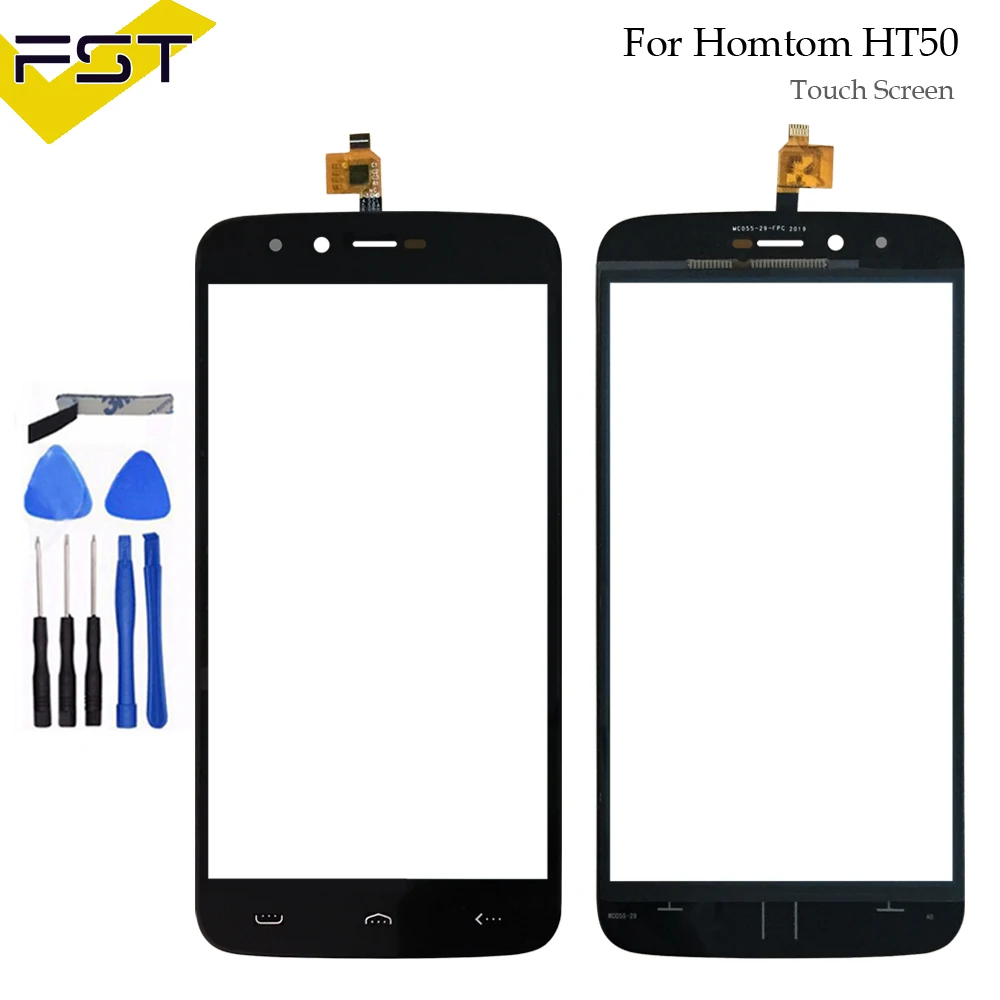 

5.5 inch For HOMTOM HT50 Touch Screen Glass 100% Guarantee New Glass Panel Touch Screen For HT50 + tools+Adhesive