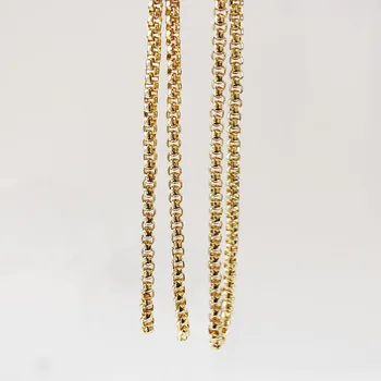 

Light Gold Color 7mm Thickness Metal Purse Bag Chain Fashion Wholesale Bag Strap Nice Handbag Obag Chain Handle Strap Bag Chain