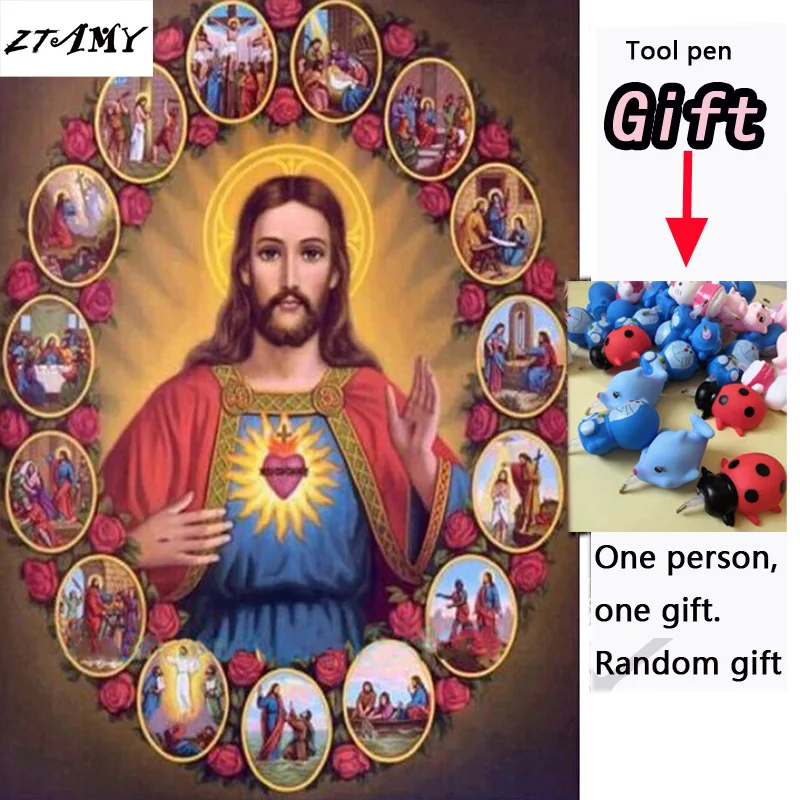 

5d DIY diamond painting diamond embroidery sale Jesus religion faith full diamond mosaic rhinestones cross-stitch Savior picture