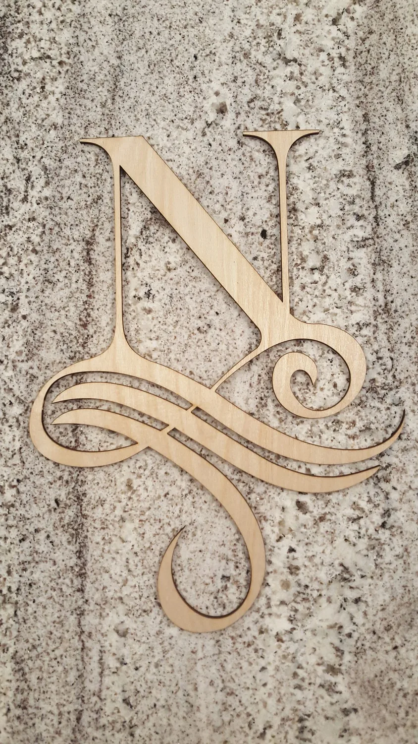 Laser Cut Wooden Monogram wall decor ,bedroom wall plaque,Child room decor,Baby Shower Gift ...