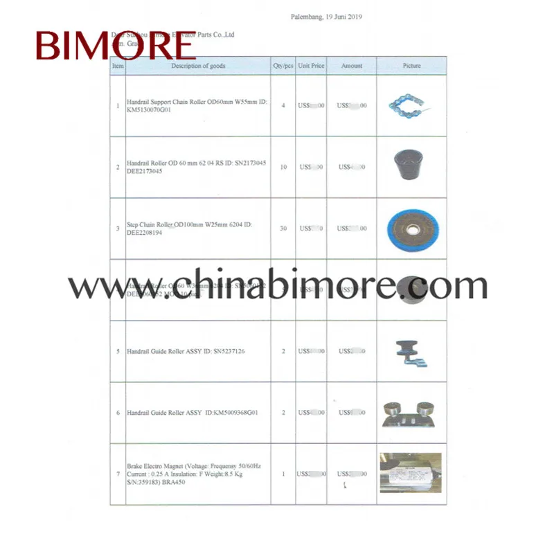 

BIMORE Spare Parts Escalator