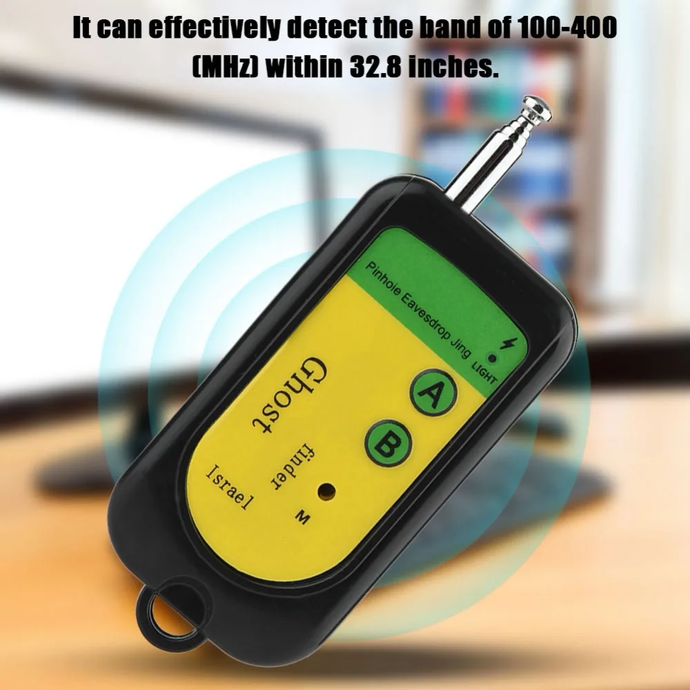 

Signal Bug RF Detector Camera GSM Wireless Device Detection Dogs 100~2400Mhz 1.5V Black Mobile Phone Signal Detection Machine