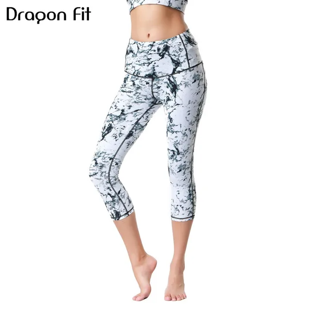 Dragon Fit Yoga Pants Capris Gym Slim High Waist Stretch Sport Pants Workout Leggings Women Sportswear Clothes Fitness Trouser