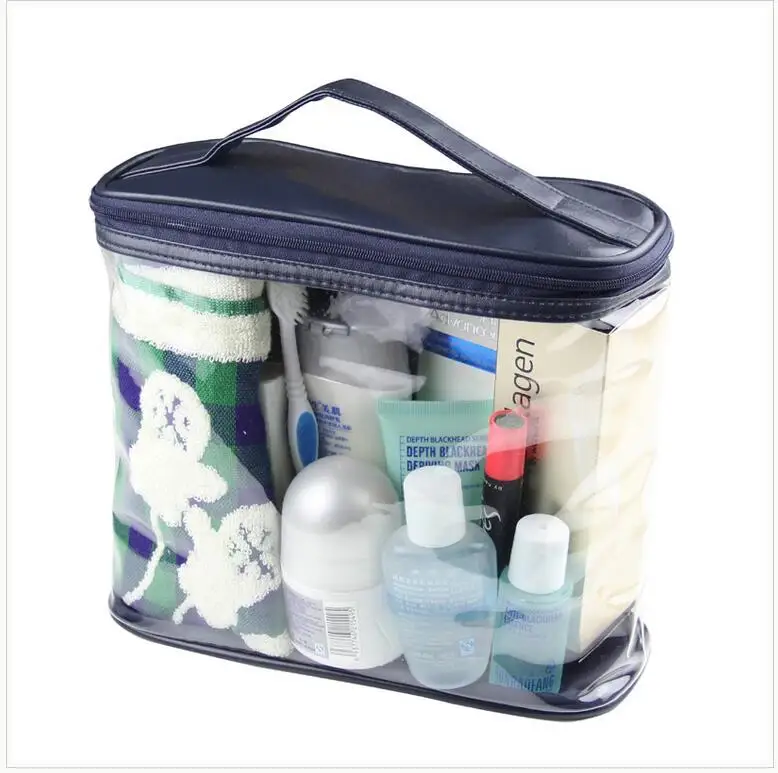 

Waterproof Transparent Cosmetic Bag Women Portable Toiletry Kits Cosmetic Organizer Brand Make Up Bags Fast Shipping 200pcs/lot