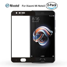 2pcs/lot for Xiaomi Mi Note 3 Tempered Glass Mi No