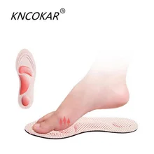 KNCOKAR 1 пара стельки для поддержки арки массажные подушечки для обуви стельки для ухода за ногами шок для женщин и мужчин обувь Вставки для обуви высокие эластичные