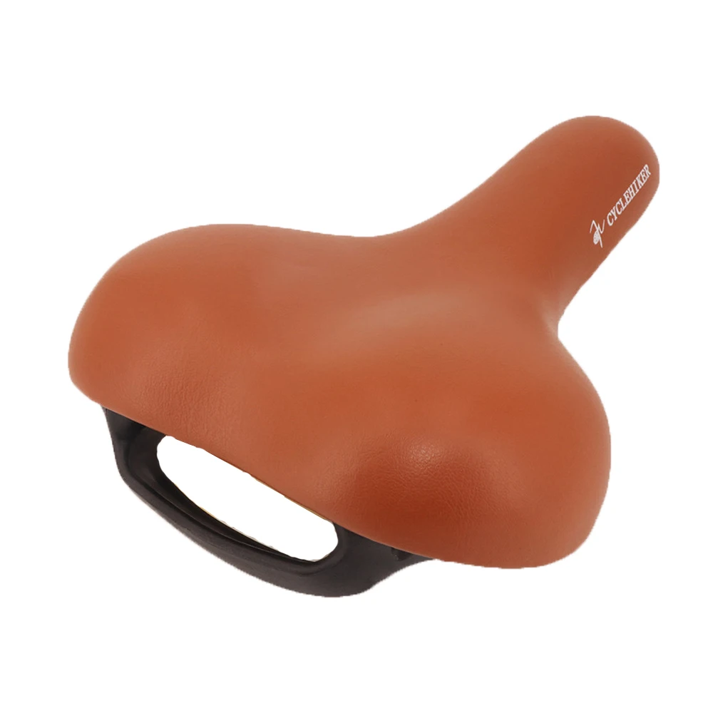 

Bicycle Saddle Retro Leather Mountain Road Bike Saddles Soft Comfortable Breathable Bike Cycling Seat brown Bicycle Parts