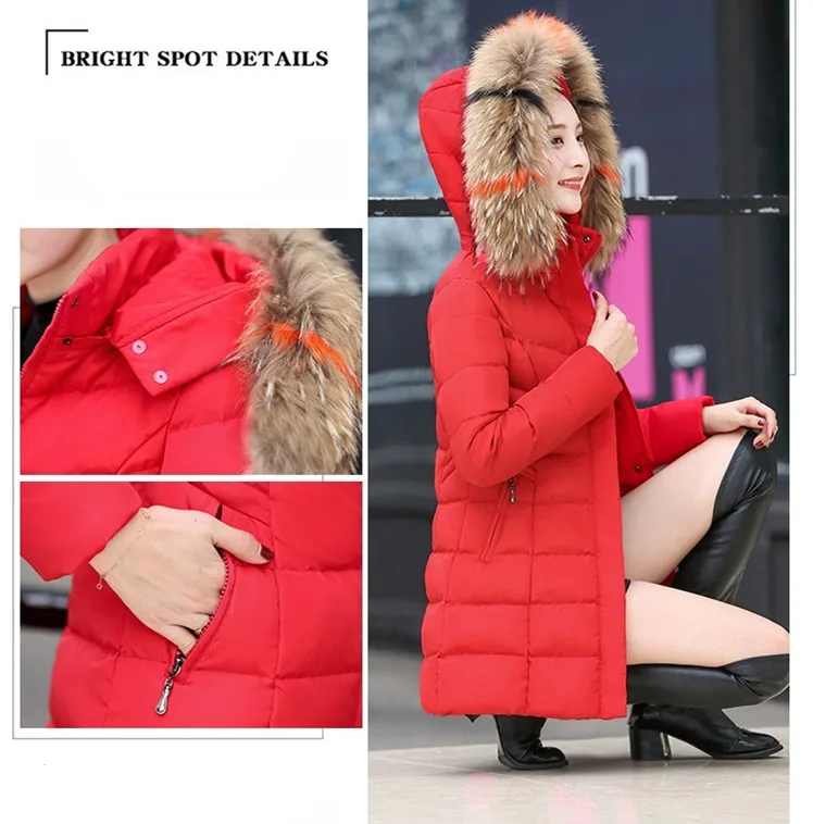 Women Winter Parkas Hooded Long Cotton Padded Jackets Big Fake Fur Collars Women Coat Winter Loose Outwear Jacket And Coat CH767 (22)