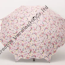 Зонтики с листьями лотоса, защита от ультрафиолета, зонтик для любителей цветов, форма клена, 210T черное серебряное покрытие, вишневый зонтик, складной