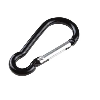 

5Pcs/lot Aluminum Alloy Key Ring Bottle Hook D Shape Carabiner Spring Snap Clip Hooks Mountaineering Buckle Keychain