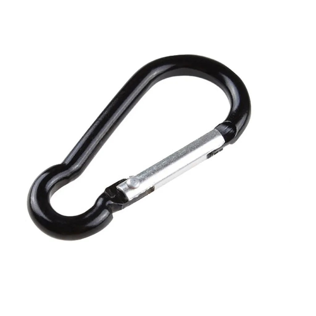 

5pcs key ring Aluminum Alloy D Carabiner Spring Snap Clip Hooks Keychain Climbing Levert keyring 1.40