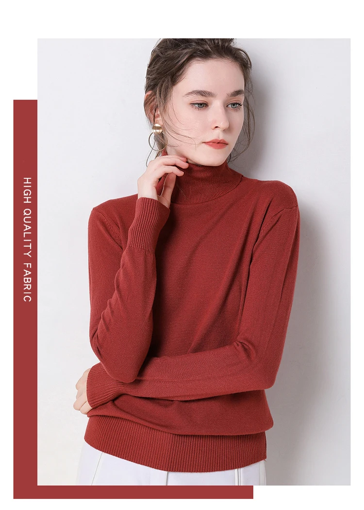 2019 осенне-зимний свитер женский кашемировый свитер с хомутом вязаный пуловер женский свитер модный свитер Новый Плюс Размер Топы