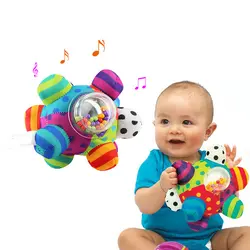 Детские шар-погремушка детская игрушка для хватания Забавный шарик милые плюшевые мягкие ткани рук развивающие игрушки-погремушки