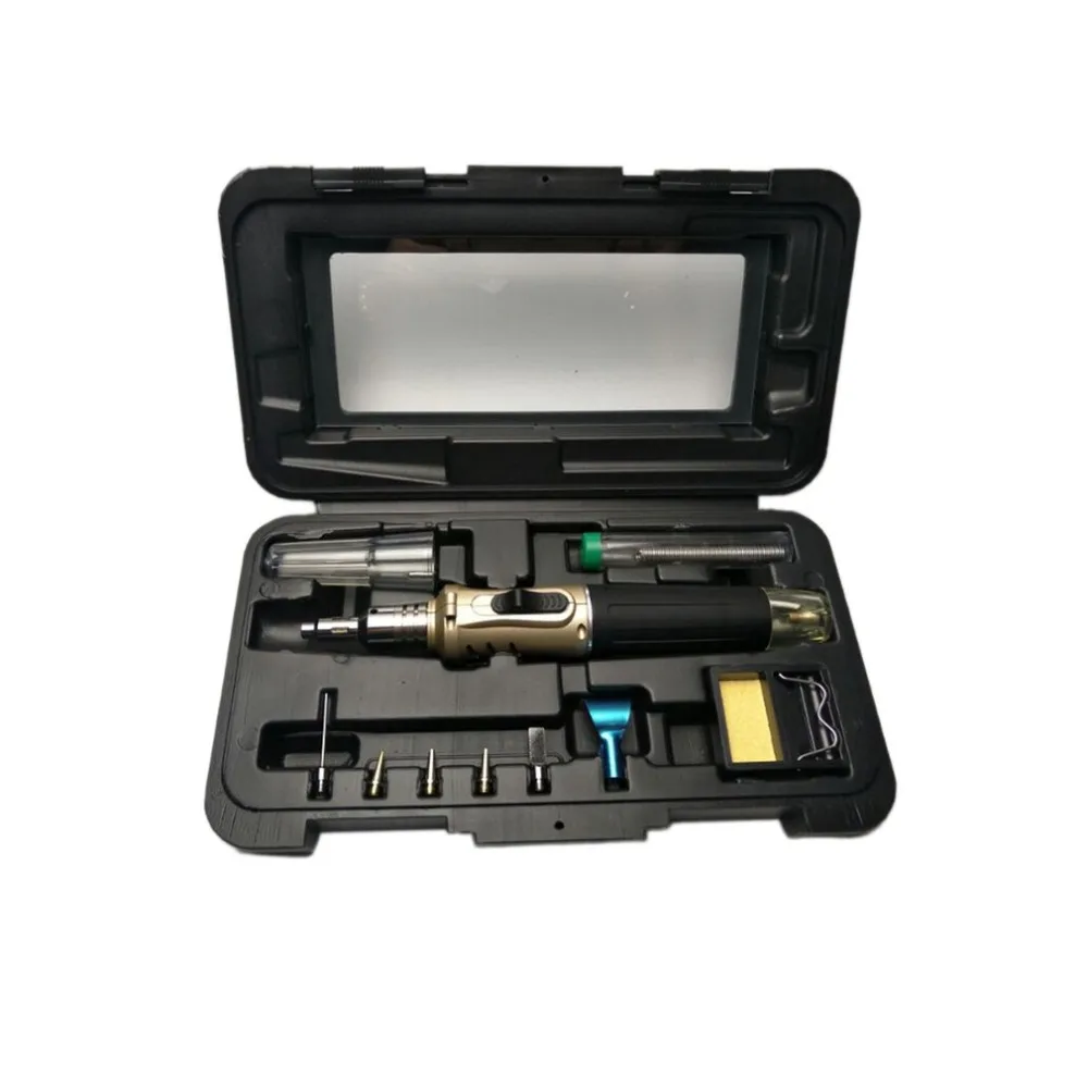 10 in 1 Auto Ignition Butane Gas Soldering Iron Set Cordless Pen Shape