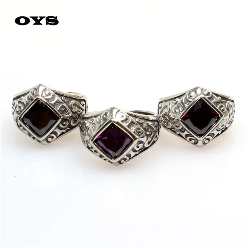 Vintage 3 Colors CZ Diamond Stainless Steel Rings For Men Wedding Bands Engagement Ring Jewelry USA Size 7-11