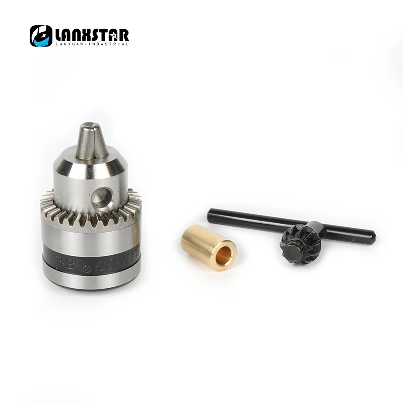 Lanxstar B10 Micro Motor Tapered Chuck With Casing And Motor Shaft3.17mm 4mm 5mm 6mm 6.35mm 7mm /8mm Power Tool Clamping 0.6-6mm