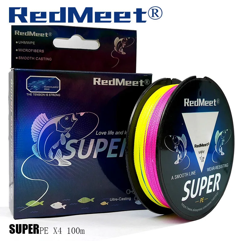 

RedMeet 100M Fishing Line Multifilament Line Smooth PE Fishing Line Floating Line Saltwater 12 15 20 30 38 43 52 65 83LB