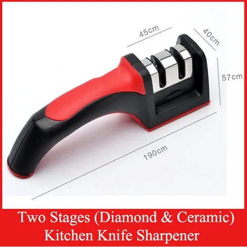 

XYj Two Stages (Diamond & Ceramic) Kitchen Knife Sharpener ,Sharpening Stone Household Knife Sharpener Kitchen Knives Tools
