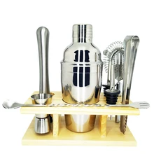 Bartender Mixology Kit, 2-9-Piece Bar Tool Set Cocktail Making Set with Wood Stand, Ideal Drink Mixing Tool Kit