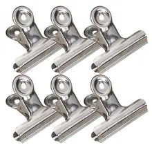 6 шт. зажимы для чипов из нержавеющей стали для герметичного уплотнения, зажим для пищевых продуктов, зажим для порошка, пищевая посылка, зажим для сумки