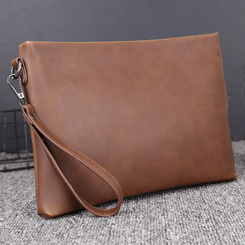 2018 New Brand Leather Men Clutch Bag Casual Large Capacity Purse Business Wallet Handy Bag ...