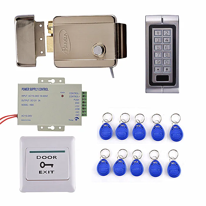 

DIY Complete RFID Access Control System Kit Set + Electric Door Lock + RFID Cards + Power Supply