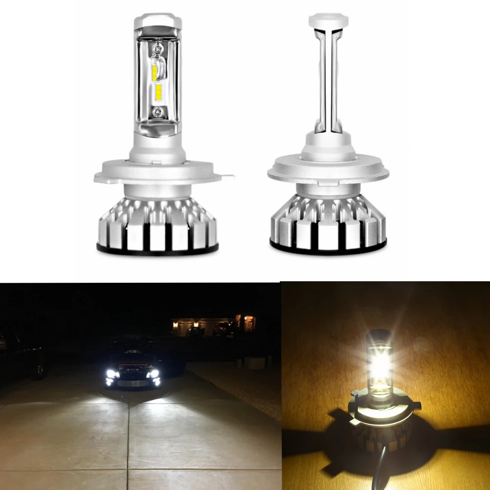 

2pcs CSP 100W 10000lm H4 Hi lo LED Bulb Car LED Headlight Bulbs H7 H3 H11 9005 9006 Auto Led Headlamp LED Light 6000K 12V 24V