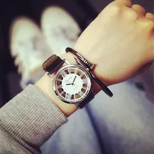 Unique Stylish Women Watch Super Star Double Hollow Design Watches Lady Fashion Casual Quartz Wristwatch Gift