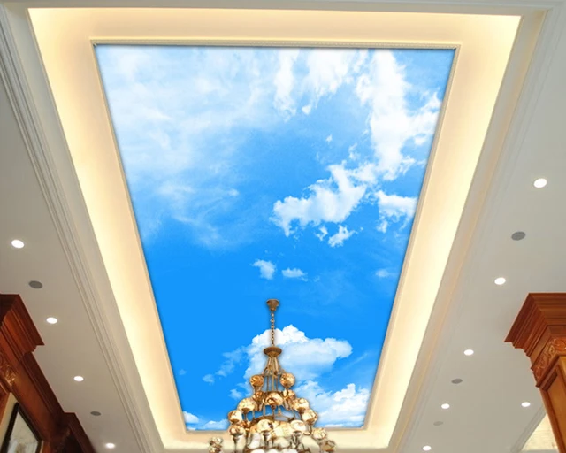Mural blauen himmel ktv die wandmalereien 3d stereo decke 3d schwarz 3d