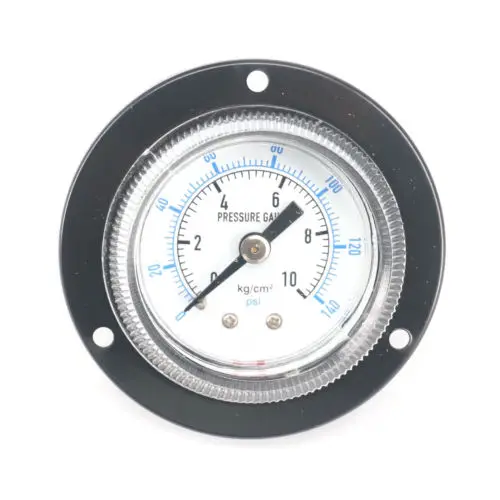 0-140 PSI Air Pressure Gauge 50mm Face Axial Mount With Edge G1/4" 