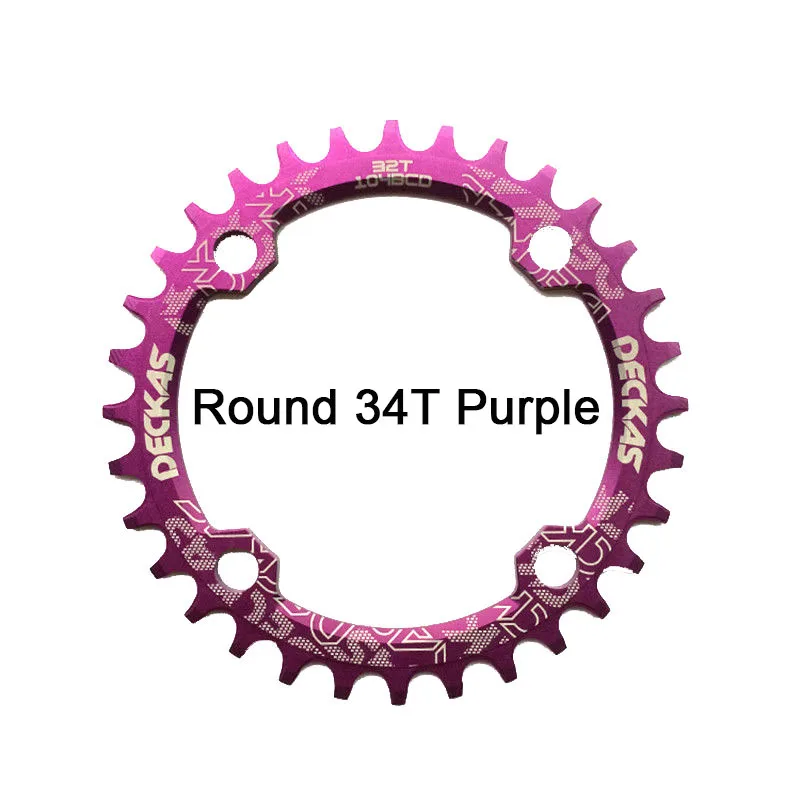 Bike Crank 104BCD Narrow Wide Crankset Single Plate Chainring Bicycle Chainwheel Bike Circle Round Shape