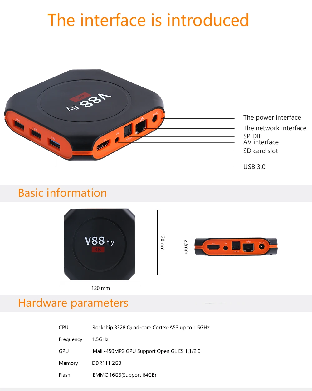 

V88 fly tv box Android 7.1 TV BOX Upgraded version Android 8.1 2GB 16GB 2.4GHz WiFi Media Player Box Install fire iptv APK
