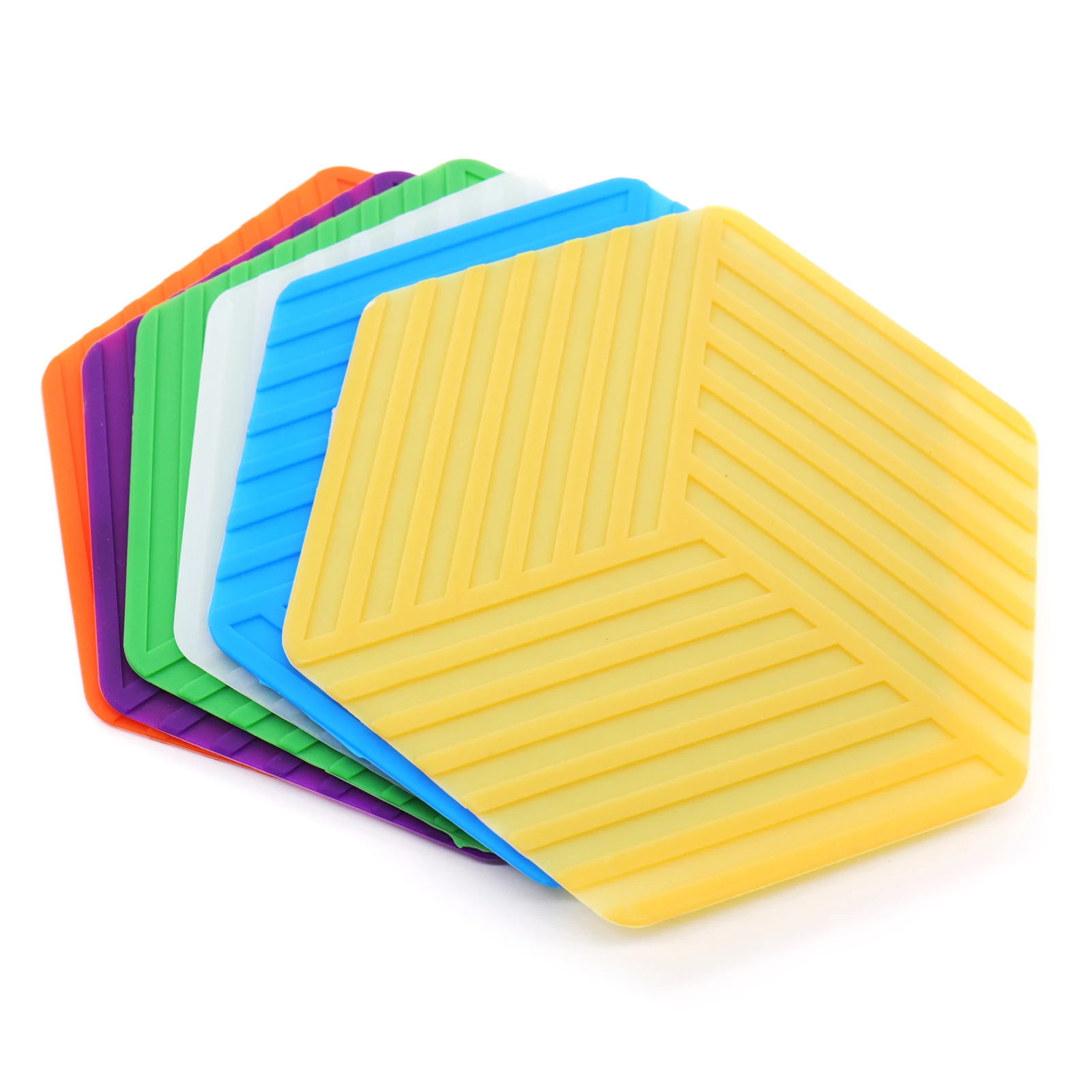

Hexagon Silicone Non-slip Heat Resistant Mat Coaster Cushion table Placemat Pot Holder Coffee Pads Kitchen Accessories supplies