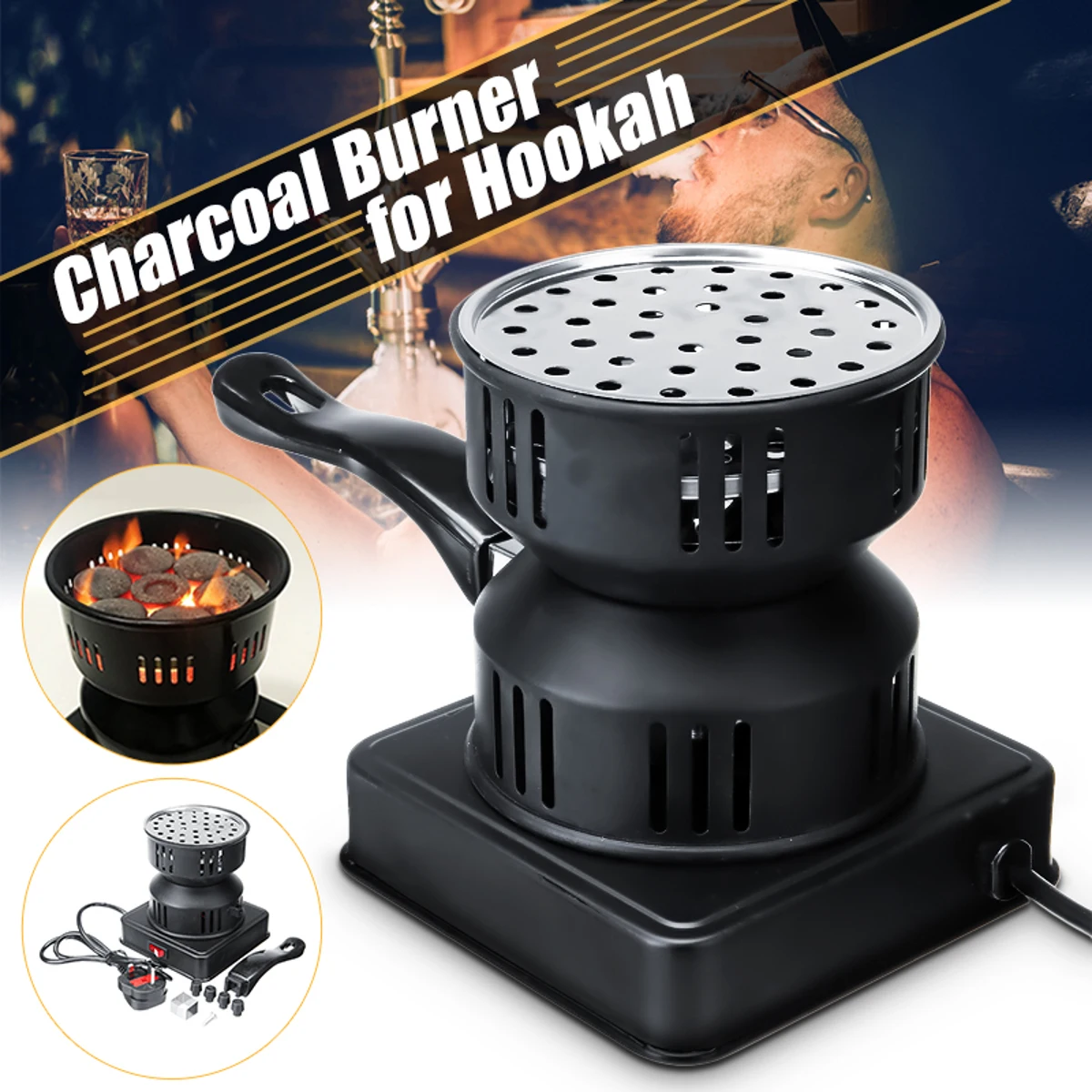 220v 60HZ Heat Resistant Porcelain Coating Arabian Shisha Charcoal