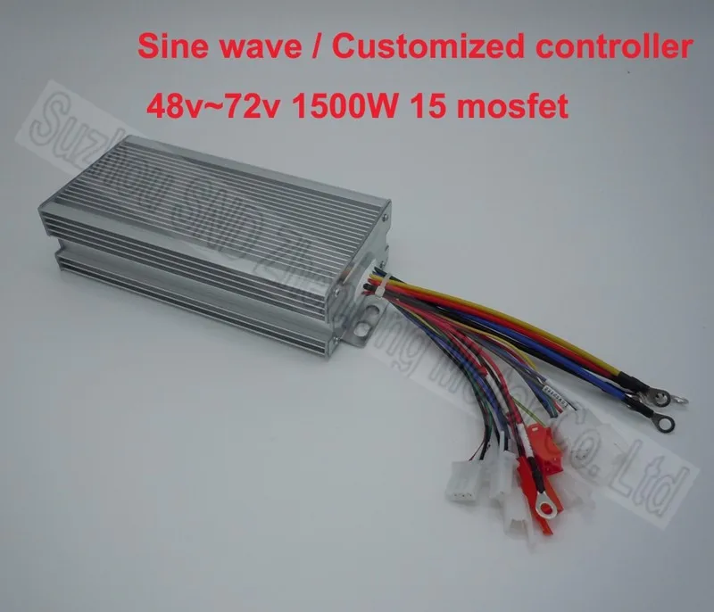 Top E-bike motor controller 48V-72V 1000W-1500W 15mosfet 42A silent motor brushless high quality sinusoidal wave controller G-K179 1