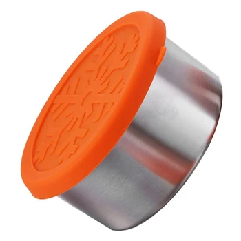 

1Pc Portable Stainless Steel Kitchen Food Container Bowl Keep-Fresh Box With Silicone Seal Cover 680 Ml Capacity Lunch Box Foo