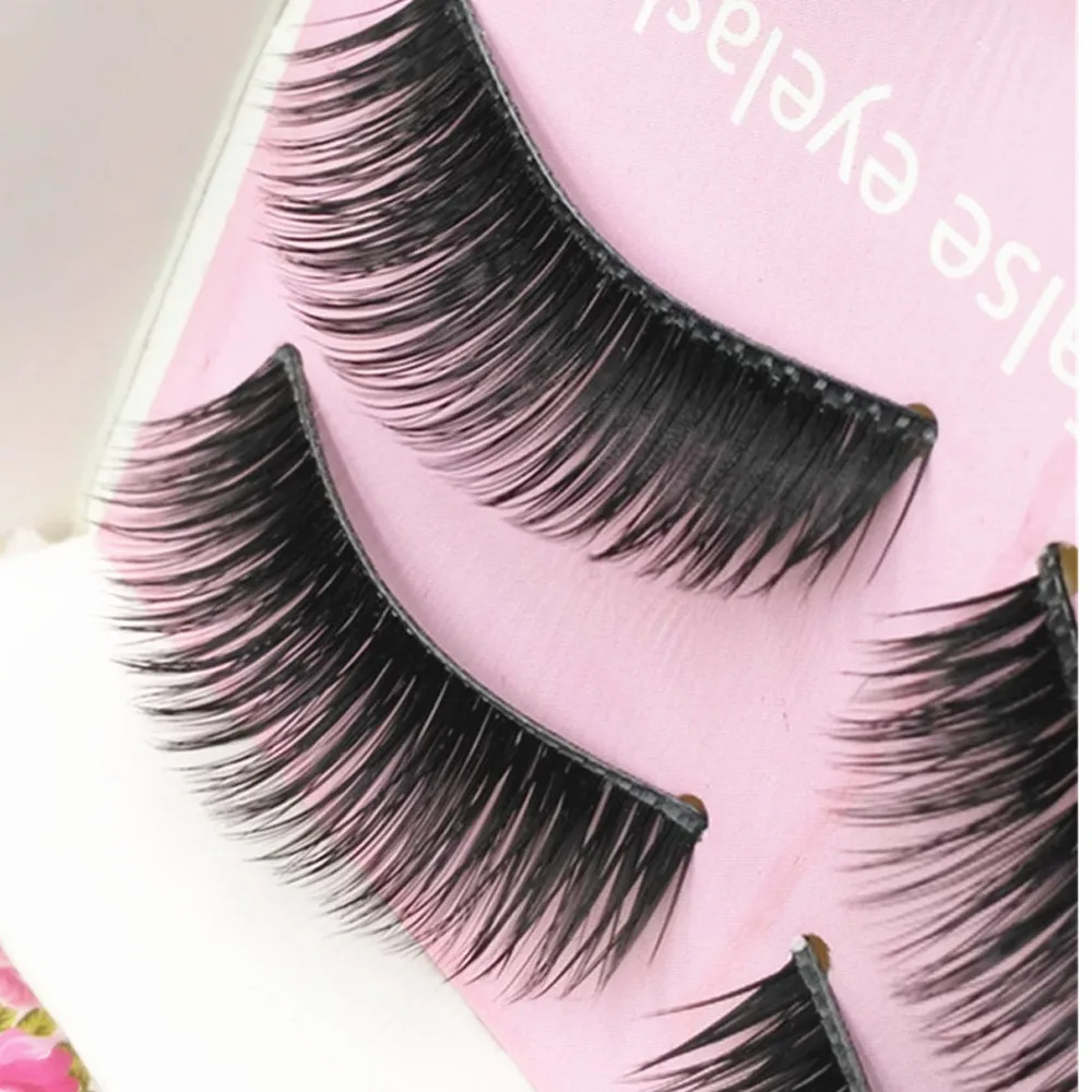 

AMG 5 Pairs Fashion Natural Handmade Long False Black Eyelashes Makeup L525