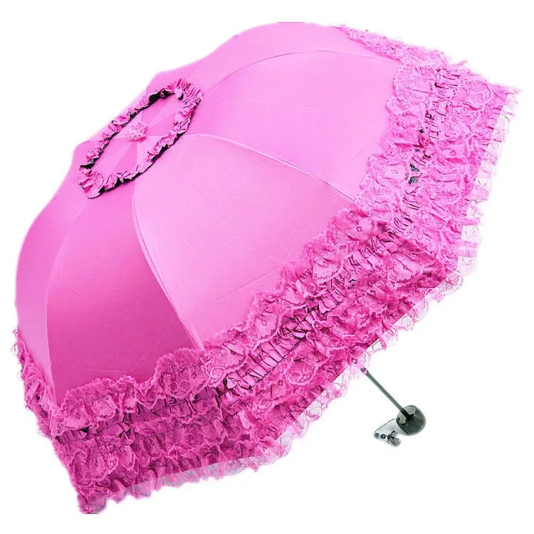 Креативный складной зонт принцессы, зонт от солнца, виниловый кружевной зонт, зонты с арочным УФ-защитой