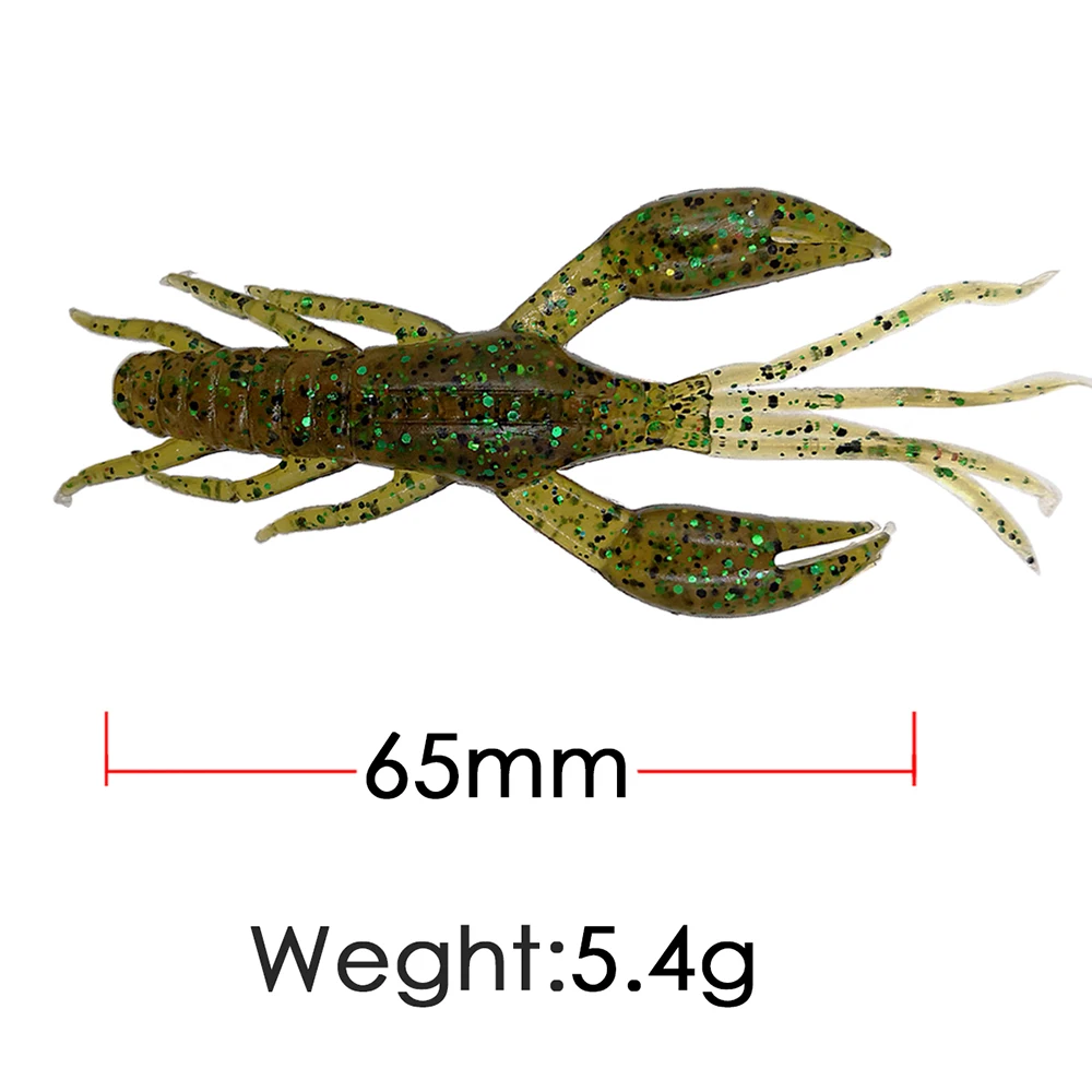 6 мм шт. 65 мм/5,4 г рыболовные приманки креветки Силиконовые мягкие приманки червь привлекательные креветки воблер джиг поворотный бас рыболовные снасти