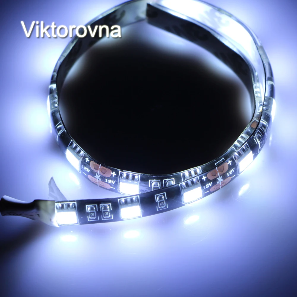 1 шт. 30 см 7 цветов 18 светодиодный дневные ходовые огни DC 12V 5050 SMD Водонепроницаемый