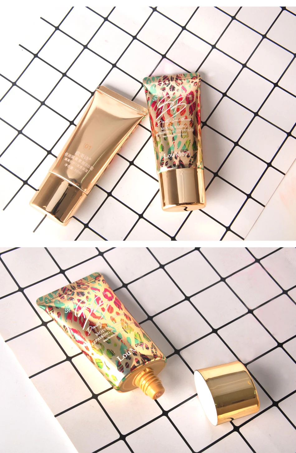 Base de Maquiagem Loumesi Creme Perfeito Capa Coreano Cosméticos Fundação Corretivo Facial Úmido bb 7 Loumesi bb creme perfeito capa bb creme