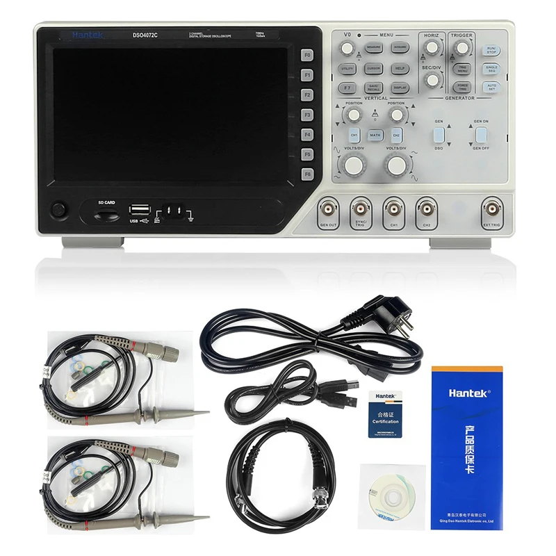 Hantek USB Oscilloscope DSO4072C 2 Channels 70Mhz Digital Osciloscopio