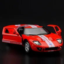 Точная имитация эксклюзивный Diecasts& Toy Vehicles стильный дизайн автомобиля 2006 Ford GT SuperCar 1:36 модель автомобиля из сплава