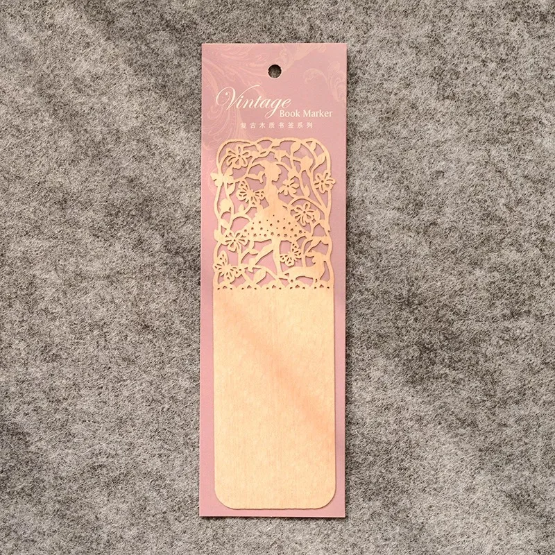 Корейский канцелярских товаров закладки старинные деревянные вырез ультра-тонкая Закладка Подарок papelaria kawaii marcador закладки для книг для