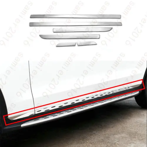 

6x Steel Out Body Side Molding cover trim For Mercedes-Benz GLC Class X205 2016 2017