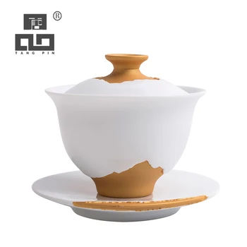 

TANGPIN ceramic gaiwan tea cup handmade tea cup chinese kung fu tea set drinkware
